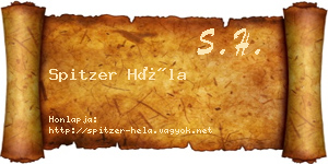 Spitzer Héla névjegykártya